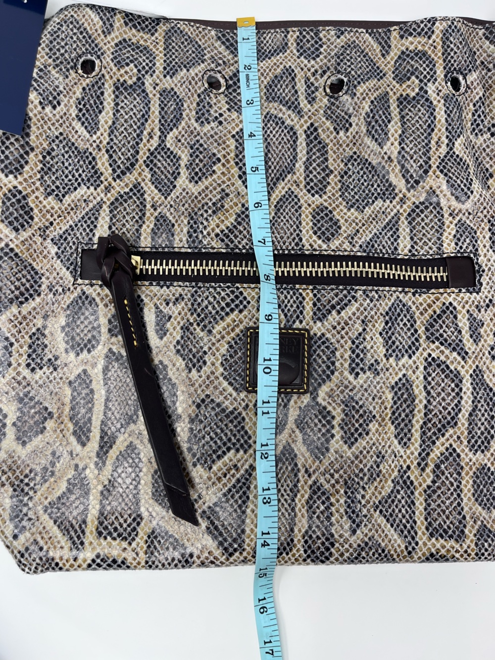 MAKE IT YOUR OWN BAG | Dooney & Bourke Logan Drawstring Snake-Print Shoulder Bag - Picture 8 of 10